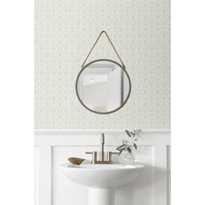Seabrook Designs Brynn Damask Unpasted Wallpaper