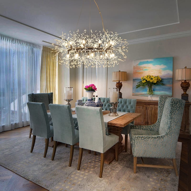 12/20-Light Modern Firework Dandelion Crystal Chandelier(Bulb Included)