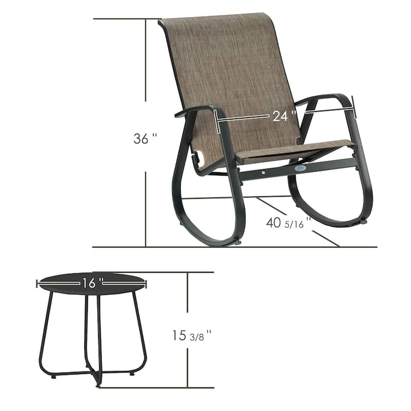 Kozyard Outdoor Contemporary Patio Rocking Sling Chair