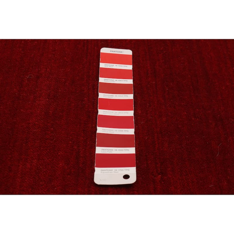 Kashkuli Gabbeh Red Rug 2'7" x 9'7" - 2'7 x 9'7