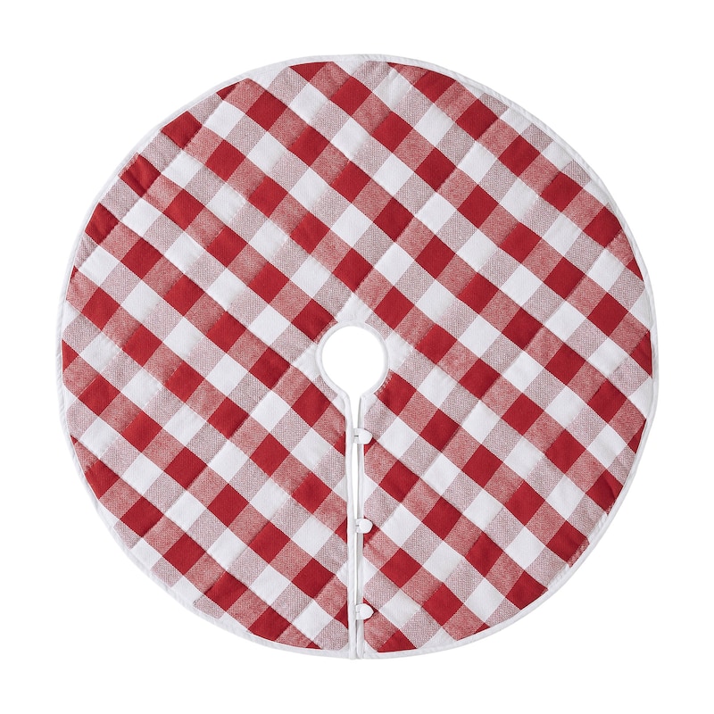 Annie Red Check Tree Skirt 24