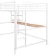 preview thumbnail 16 of 16, Full Size Metal Loft Bed with Desk, Ladder & Shelf