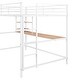 preview thumbnail 7 of 8, Useful Design Metal Loft Bed With Two Shelves and Built-in Dsek, Efficient space, Full Size, White