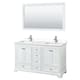 Option White, Chrome Trim, White Cultured Marble Top