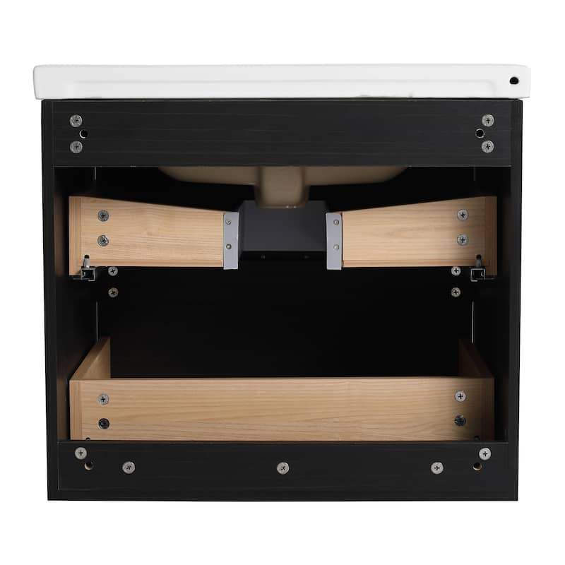Bathroom Vanity With Sink In 24/28/30/60 Inch, Floating Bathroom Vanity With Soft Close Drawer