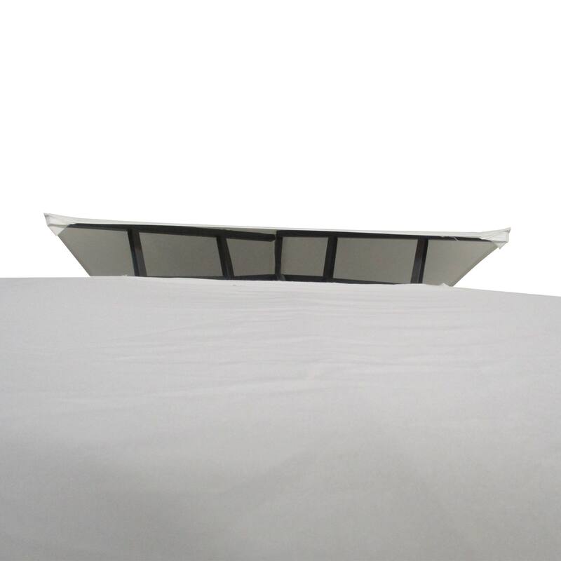 10' x 13' Double Roof Outdoor Gazebo with Screen, Steel Frame, for Garden, Lawn, and Backyard