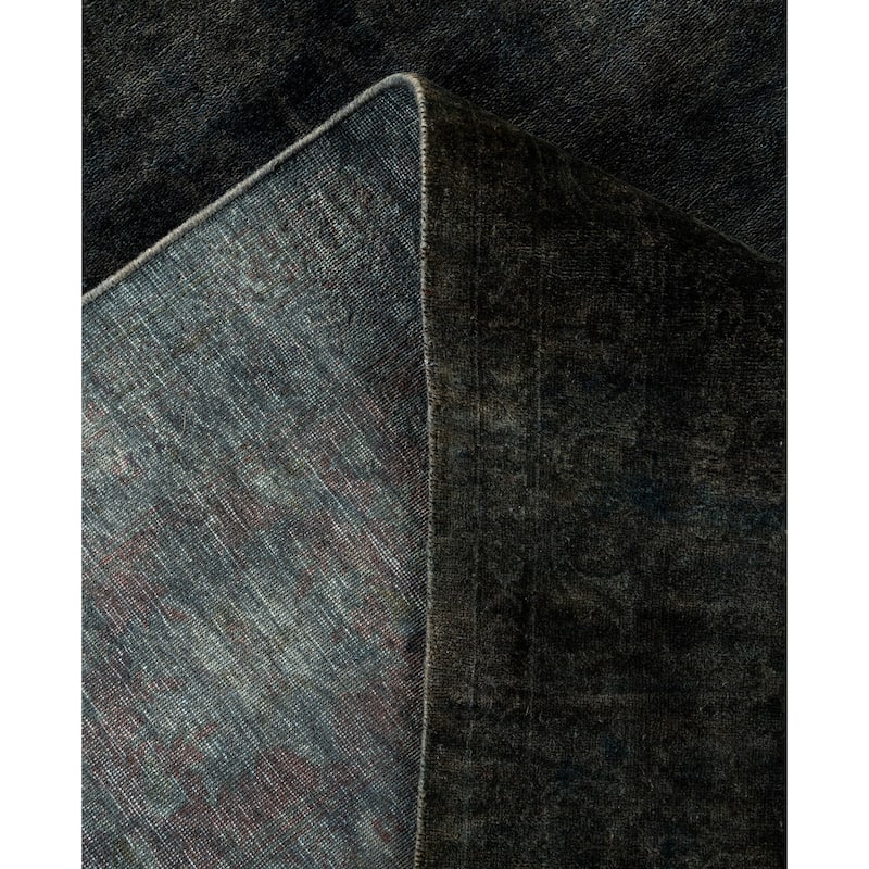 Overdyed One-of-a-Kind Hand-Knotted Area Rug - Gray - 9' 1" x 11' 8"