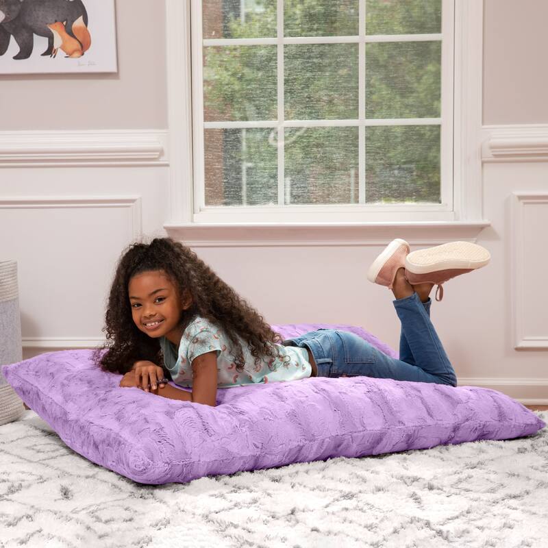 Jaxx Saxx 3.5 Foot Giant Decor Floor Pillow For Kids, Faux-Fur