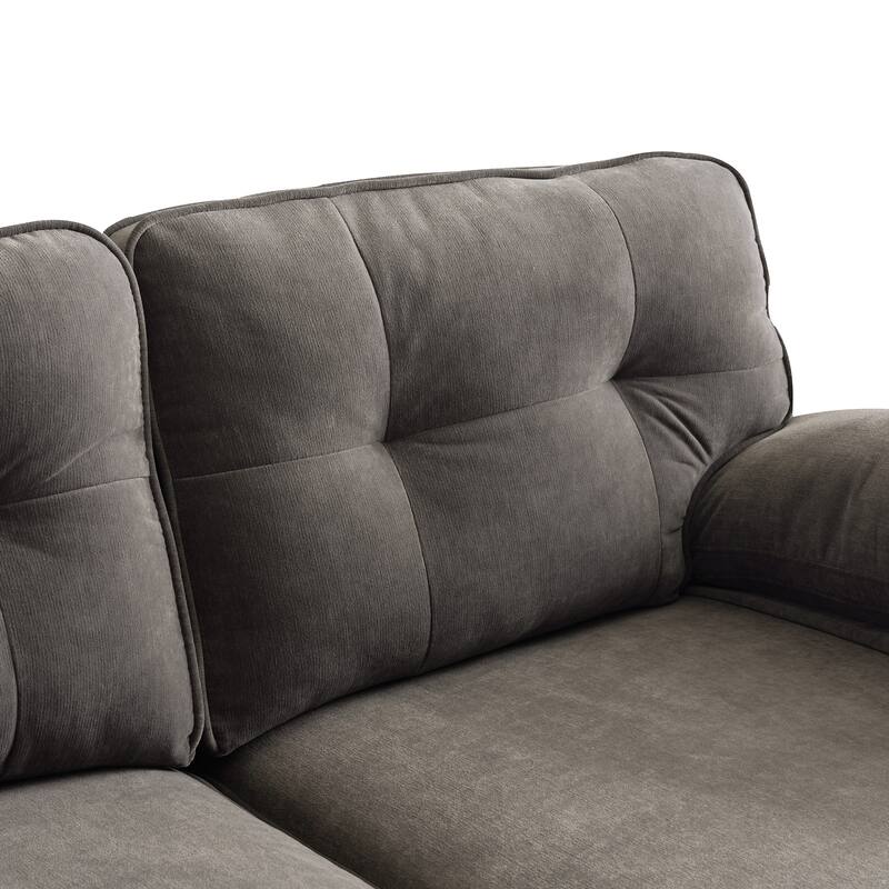 83" Modern Sectional Sofas Couches Velvet L Shaped Couches