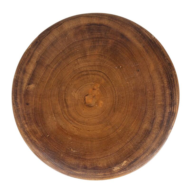 Hand-Carved Wood Stool