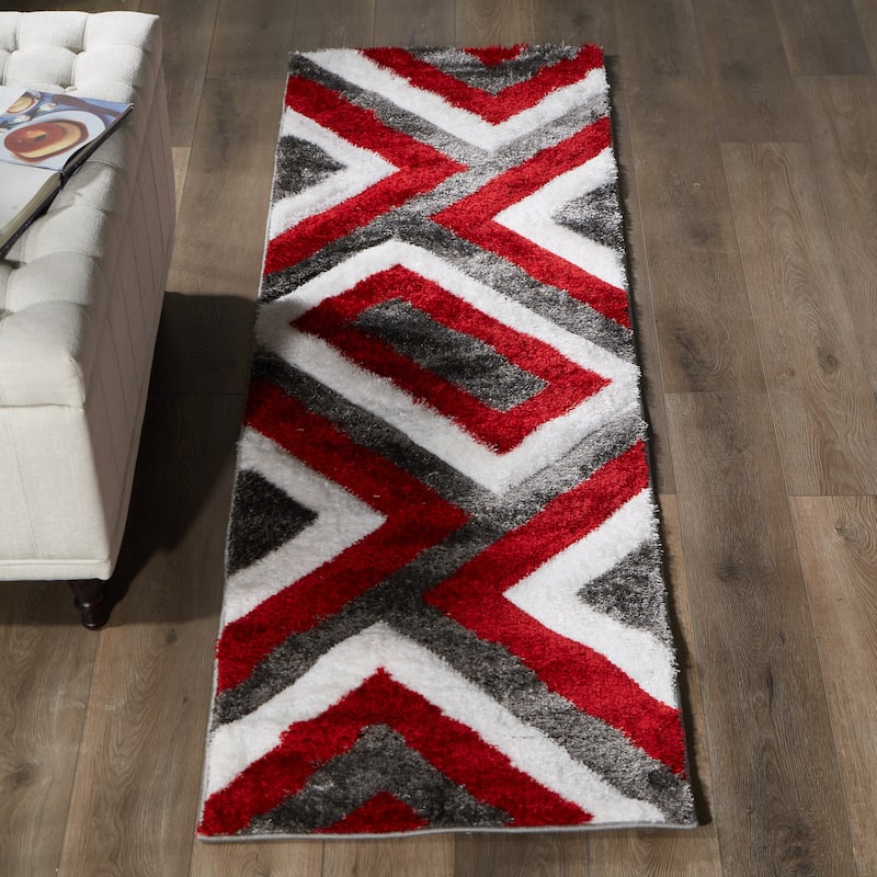 Santorini Collection Abstract Angle Area Rug