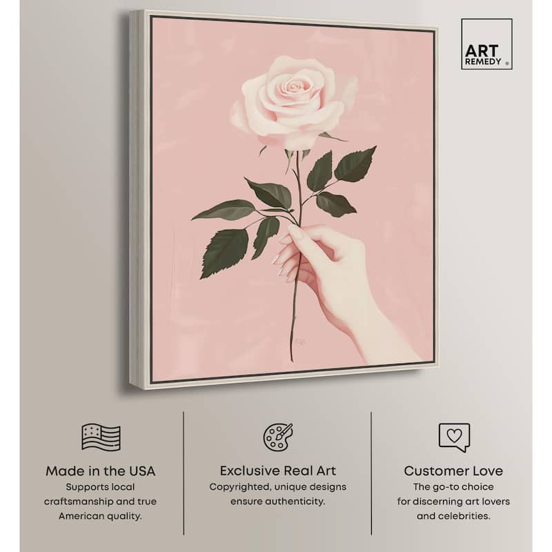 Gift of a Rose Canvas by Art Remedy