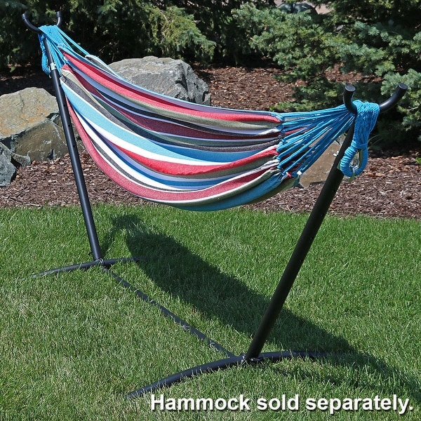 Shop Sunnydaze Space-Saving Brazilian Hammock Stand with Carrying Case - Black - Hammock Stand Shop Sunnydaze Space-Saving Brazilian Hammock Stand with Carrying Case - Black - Hammock Stand
