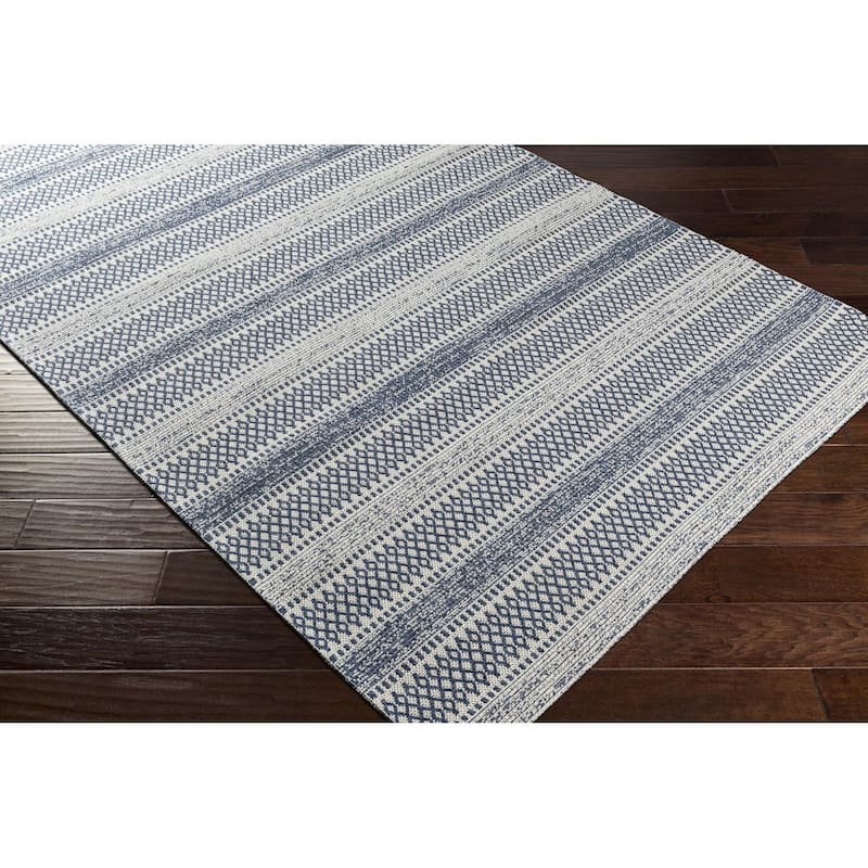 Livabliss La Casa Moroccan Stripe Cotton Area Rug