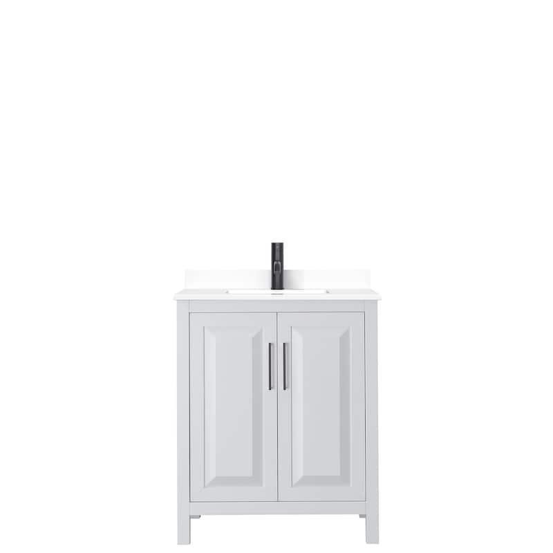 Daria 30 Inch Single Vanity, Cultured Marble Top