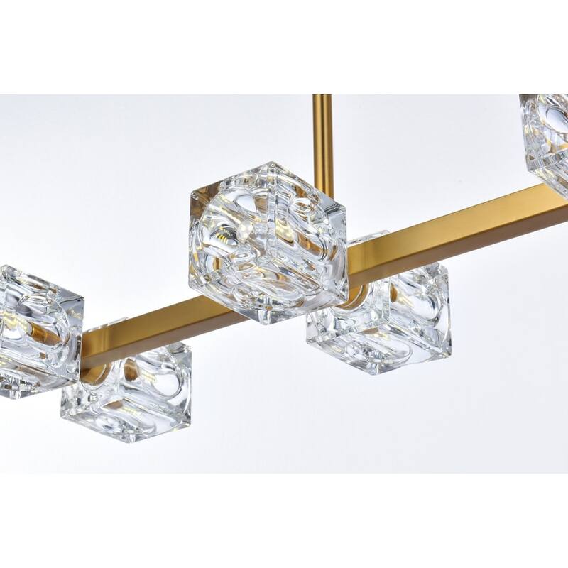 Elegant Lighting LD920D30 Lyra 8 Light 30" Wide Linear Pendant