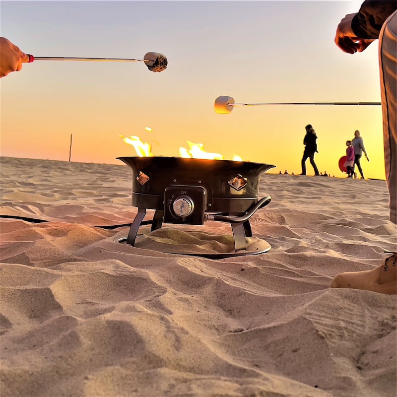 Flame King Smokeless Propane Fire Pit, 19-inch Portable Firebowl
