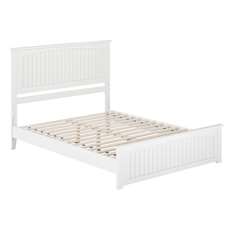 Naples Solid Wood Low Profile Platform Bed with Matching Footboard