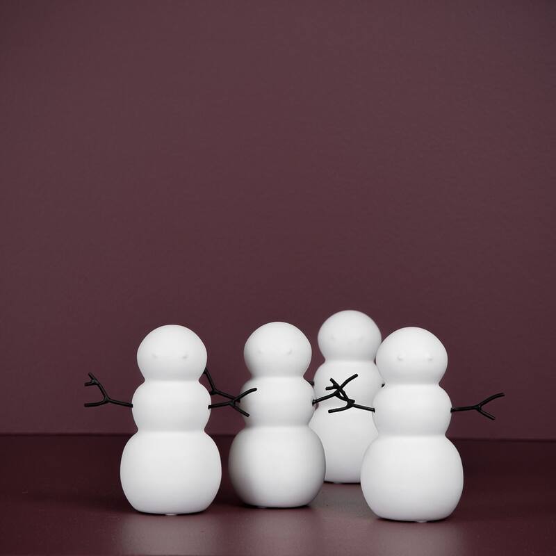 Ceramic Snowman Christmas Tabletop Figurine - 6.5" - White