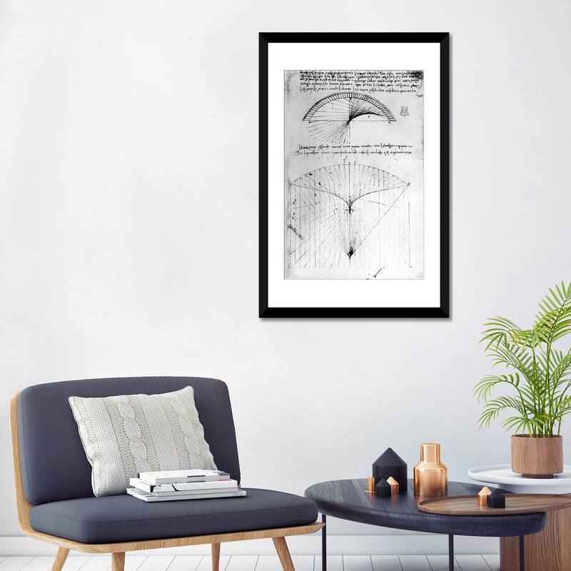 iCanvas "Studies of concave mirrors of constant and parabolic curvatures" by Leonardo da Vinci