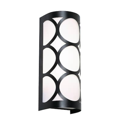 AFX LAKS0513CB Lake 2 Light 12" Tall Wall Sconce with White Acrylic
