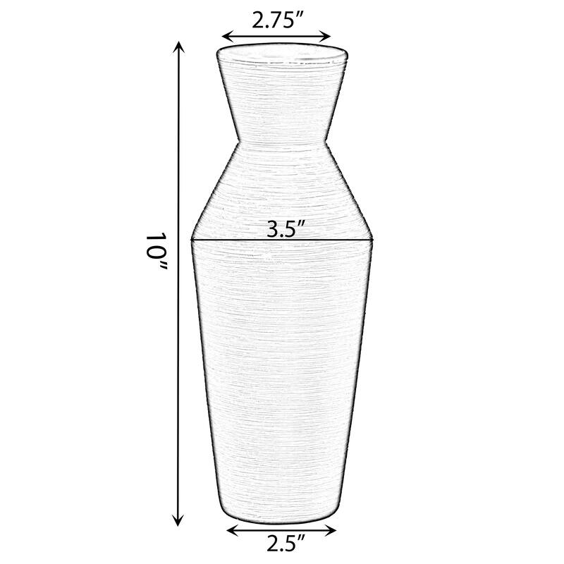 Decorative Ceramic Round Sharp Concaved Top Vase Centerpiece Table Vase Bed Bath & Beyond