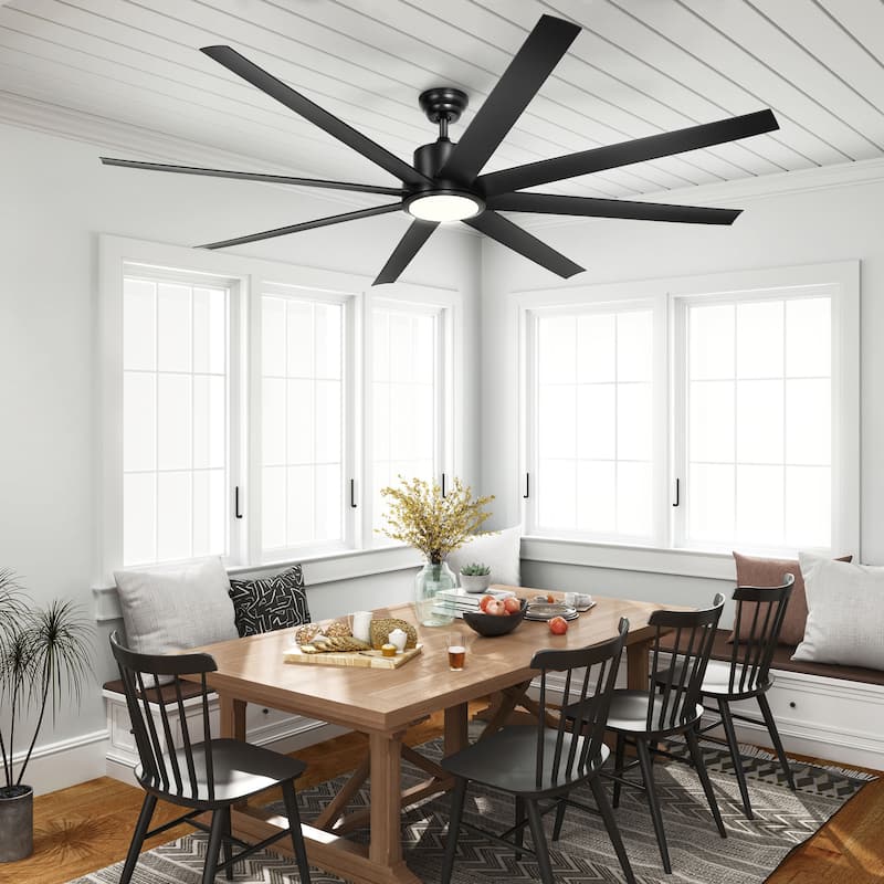 Moasis 72 Inch 8 Blades Ceiling Fans with Lights and Remote Control