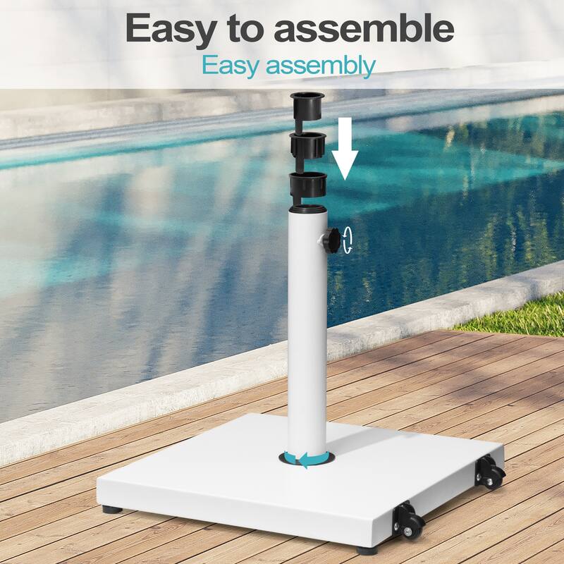 Outdoor Umbrella Base Stand Square Weighted for Patio Market Umbrella