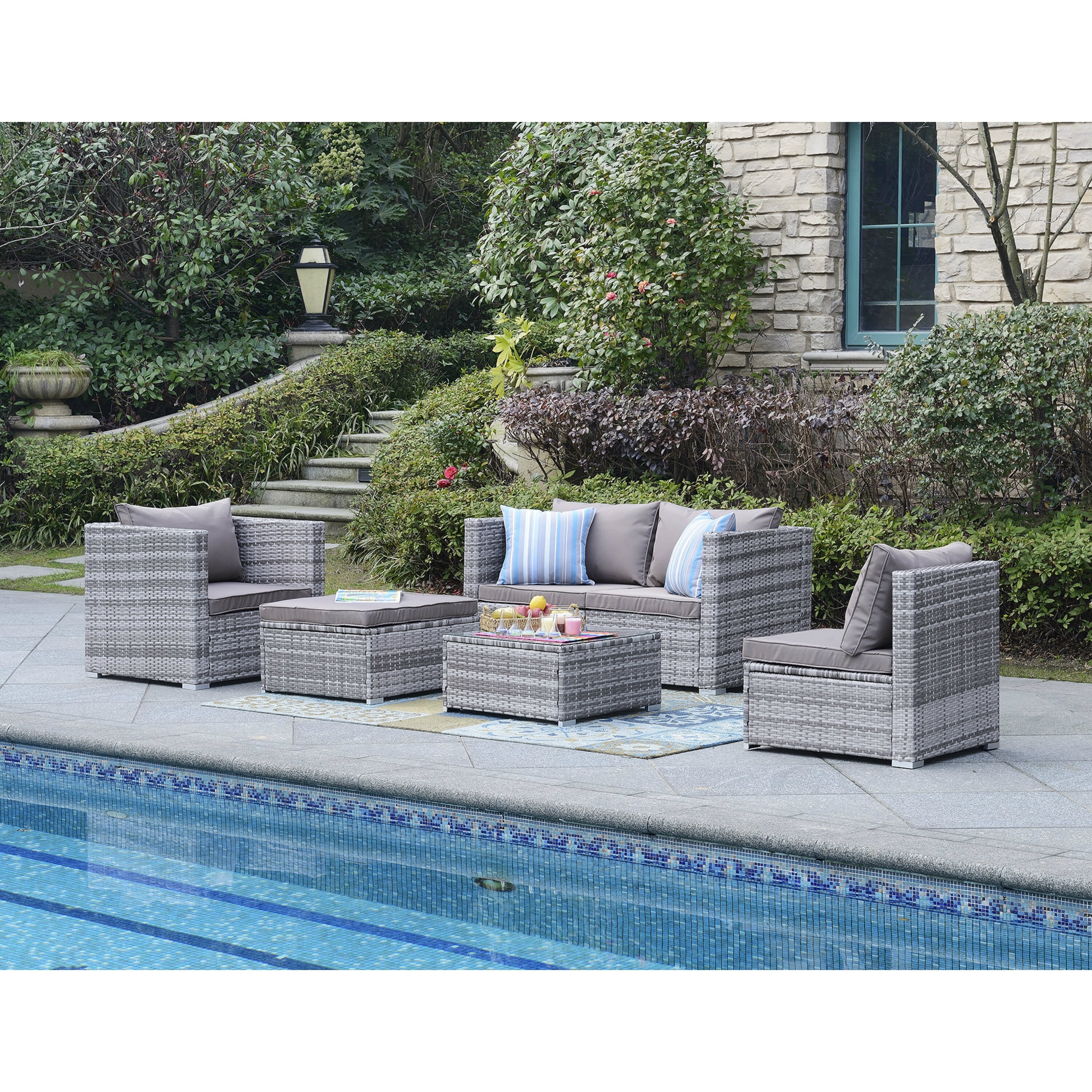 DG Casa Acapulco Sofa Conversation 6 piece Set Bed Bath Beyond 14309014