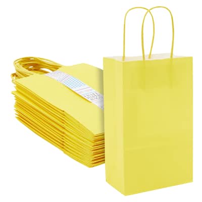 Blue Panda 25 Pack Small Gift Bags with Handles for Presents, Paper Bag