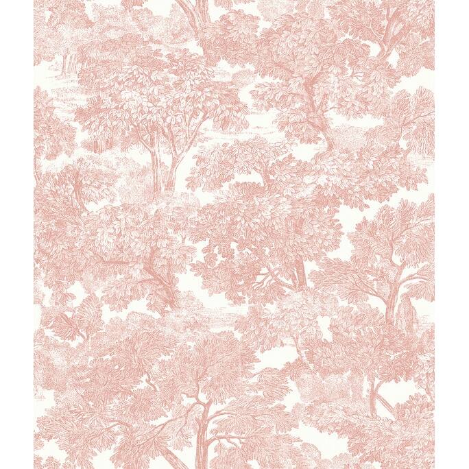 Chesapeake Spinney Rose Toile Wallpaper - 20.5in x 396in x 0.025in