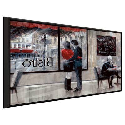 "Bistro Romance" by Ruane Manning Print on Floating Canvas