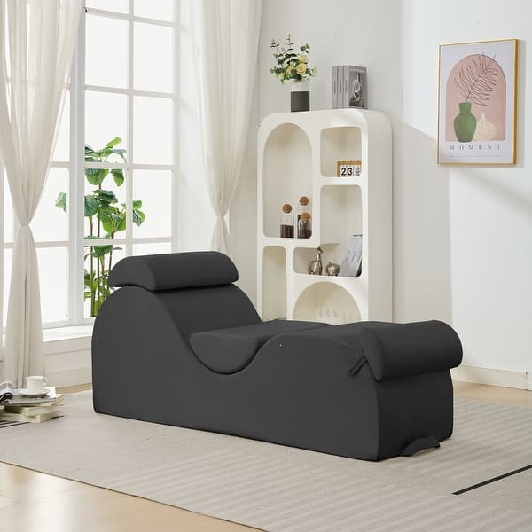 Mixoy Velvet Chaise Lounge Chair for Yoga for Exercise, Stretching, Massage  and More - On Sale - Bed Bath & Beyond