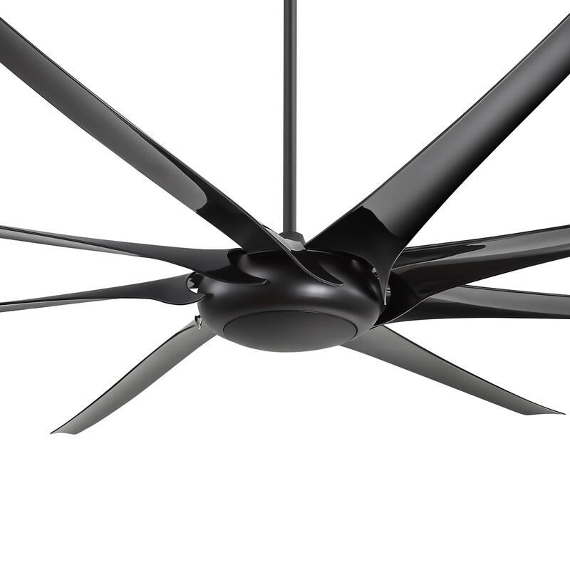 65/72/84/100-In Black/White Industrial Ceiling Fan with Remote without Light(8-Blade)