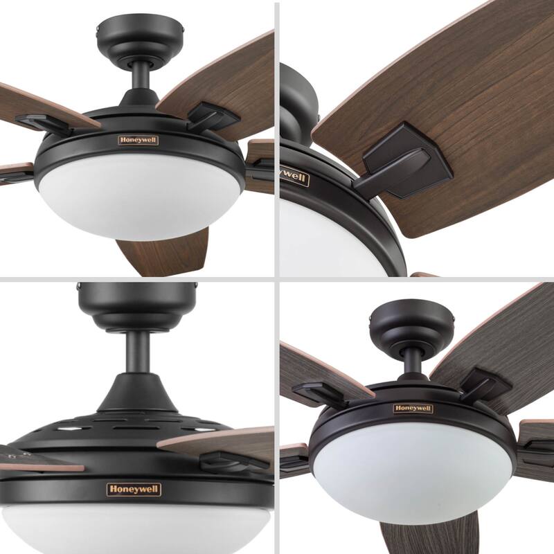 48" Honeywell Carmel Ceiling Fan with Integrated Light and Remote