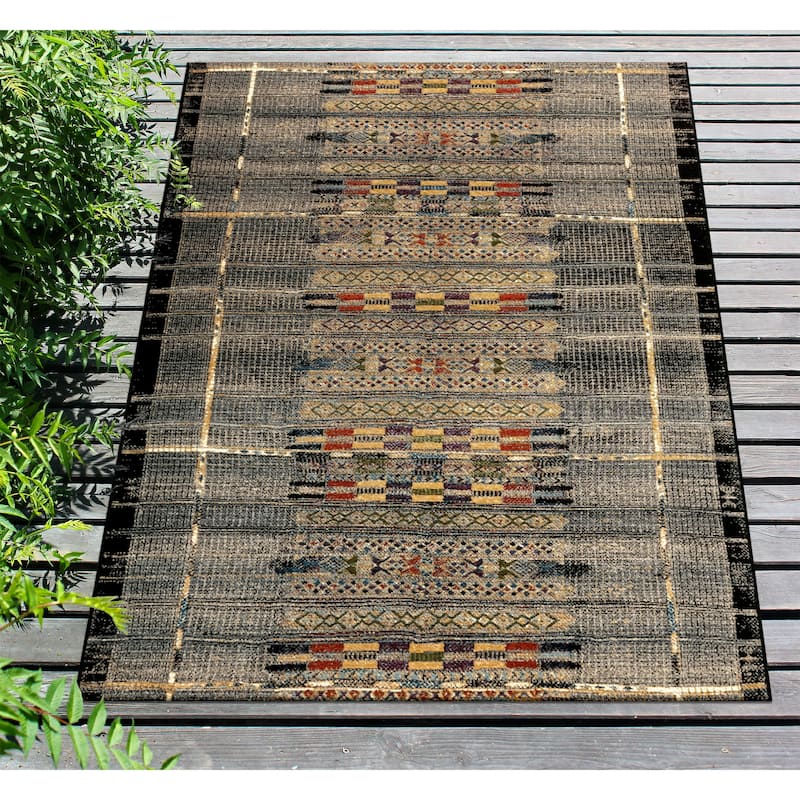 Liora Manne Marina Tribal Stripe Indoor/Outdoor Rug