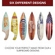 preview thumbnail 15 of 13, American Flag Wood Surfboard Plaque Wall Sign - 60"x15" - 60" x 15"
