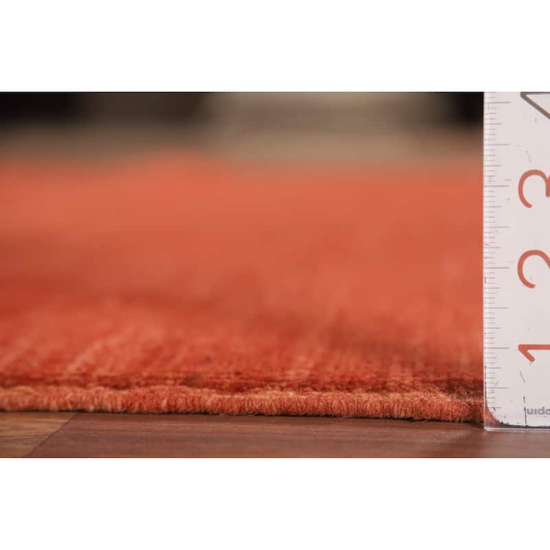 Modern Gabbeh Oriental Area Rug Hand-Knotted Contemporary Wool Carpet - 5'0" x 6'6"