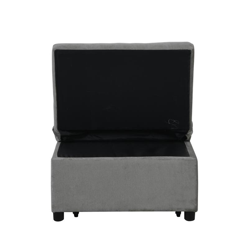 Folding Ottoman Sofa Bed Convertible Chair Ergonomic Design Single Bed