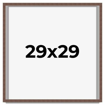 29x29 Shadow Box Frame Brown | 1.125 inches Deep Real Wood Rustic
