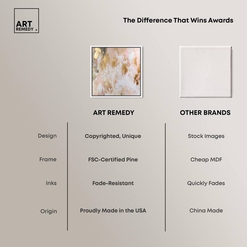 Golden Glimmer Gesture III Canvas by Art Remedy