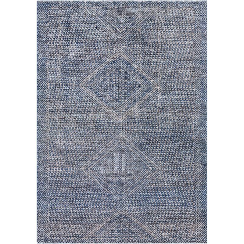Ziphion Handmade Bohemian Geometric Viscose & Wool Area Rug