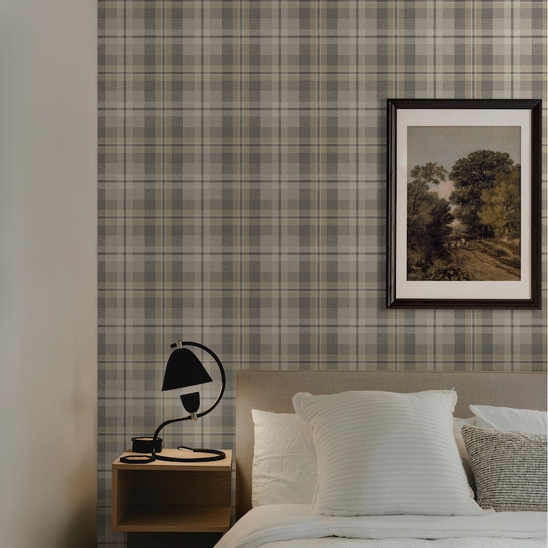 Harry & Grace Thornbury Tailored Plaid Peel and Stick Wallpaper
