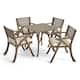 Outdoor Hermosa 5-piece Wood Dining Set by Christopher Knight Home