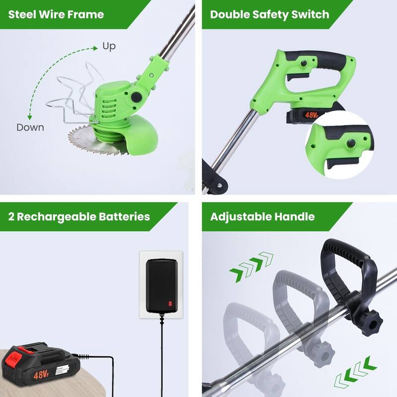 Cordless Grass Trimmer Rechargeable Lawn Mower