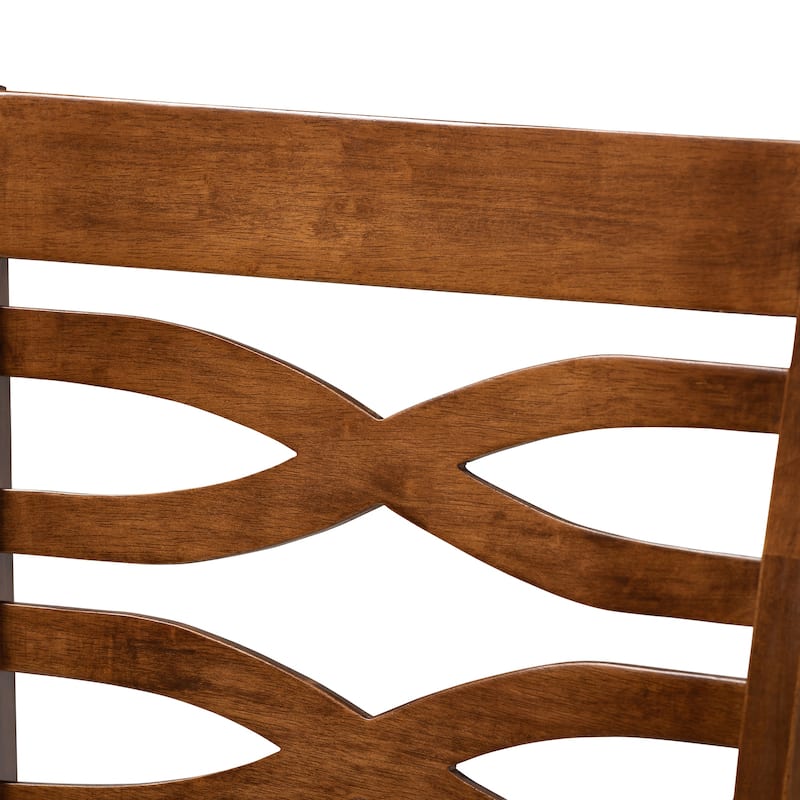 Modern Counter Height Pub Chairs - Grey Fabric & Walnut Finish - 2 Piece Set - 42.52