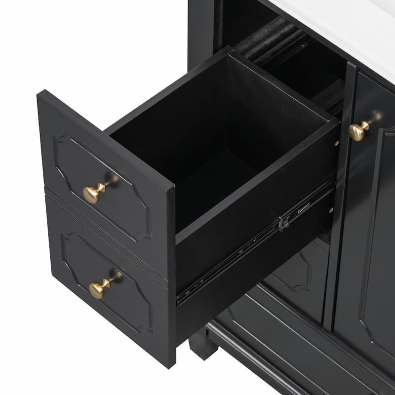 30" Freestanding Bathroom Vanity with Ceramic Sink