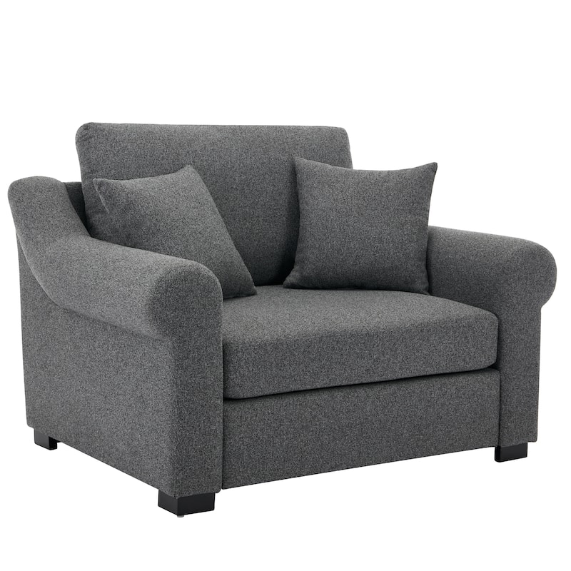 Roomfitters 44.5" Oversized Chenille Armchair, Chair and a Half Single Sofa for Bedroom or Living Room