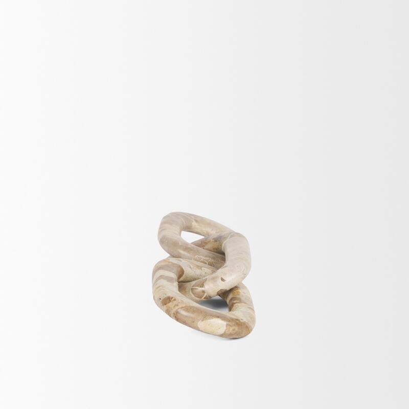 Reinir Beige Marble Chain Link Decorative Object