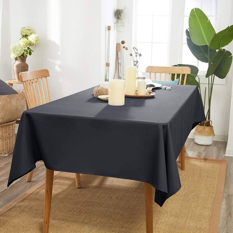 Deconovo Waterproof Solid Tablecloth 1 PC - 54x72 - Dark Grey